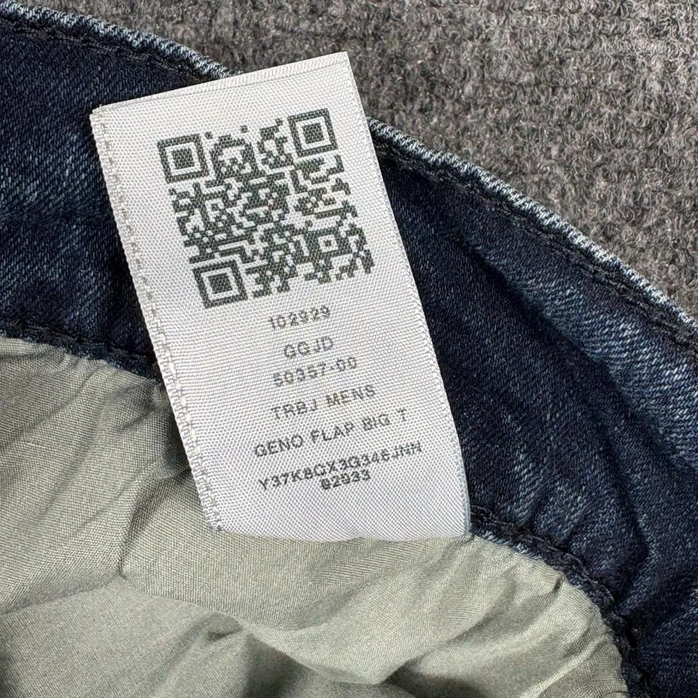 True Religion Jeans Men 40 Blue Geno Relaxed Slim Flap Pockets Denim Pants 40X33